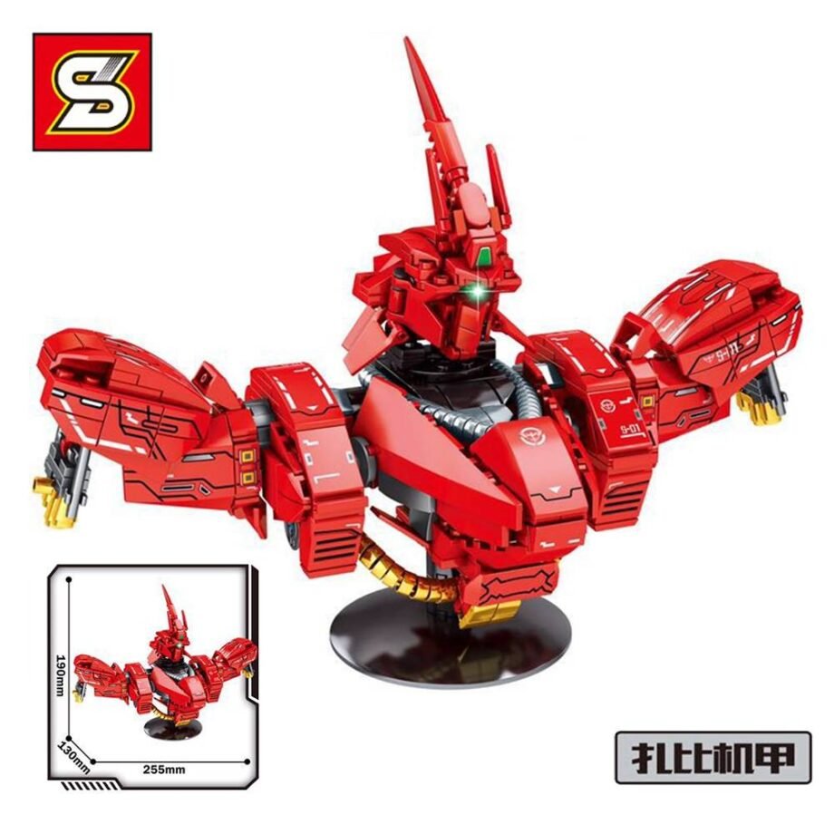 SY Sheng Yuan Star Soldier SY7520 Mecha Head Carving Zabi Headshot Figure 528+pcs