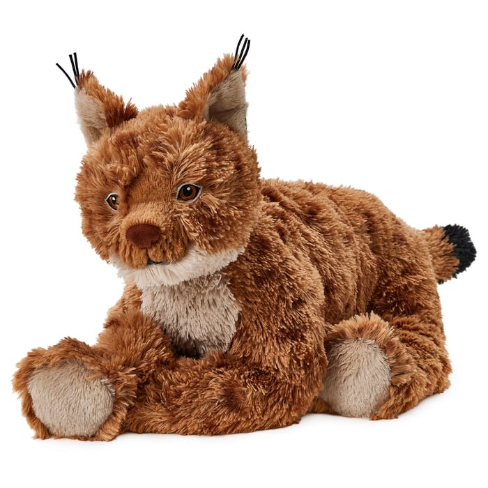 SKOGSDUVA Soft toy, lynx/orange brown